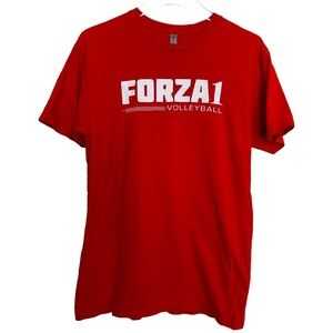 Girls Short Sleeve Red Volleyball T-Shirt Size Medium FORZA 1 Volleyball